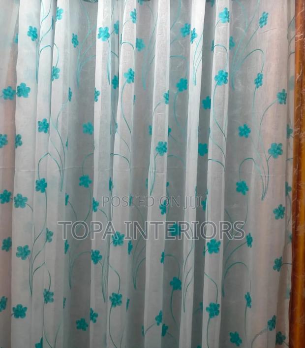 Translucent Flowered Window Sheers for Light Flow and Daytime Privacy