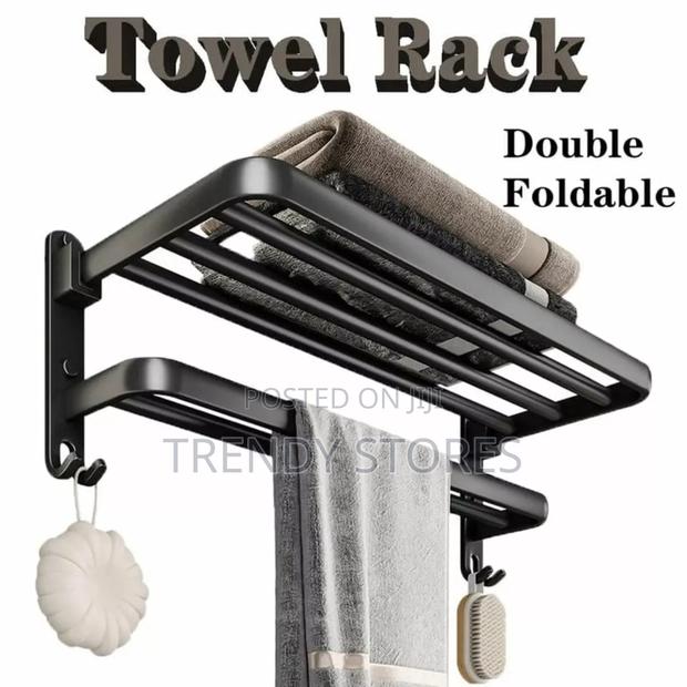 Towel Rack With Hooks - main view