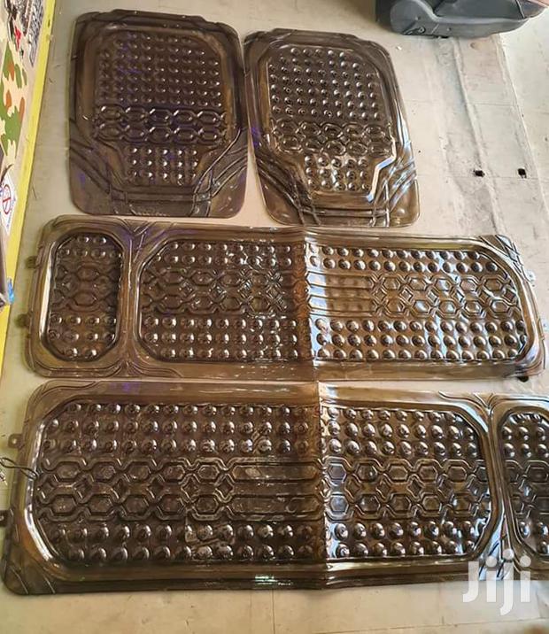 Clear Black 7 Seater Cojoined Mats - main view