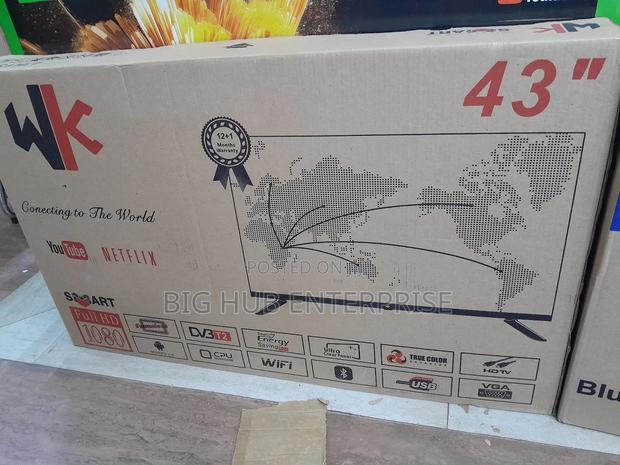 Wk 43 Inch Smart Android Tv Frameless Youtube Netflix - thumbnail 3