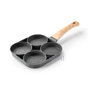 *❇24cm Multipurpose 4 Hole Omelet Pan, For Burger Eggs, - thumbnail 2