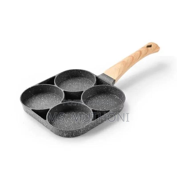 *❇24cm Multipurpose 4 Hole Omelet Pan, For Burger Eggs, - main view