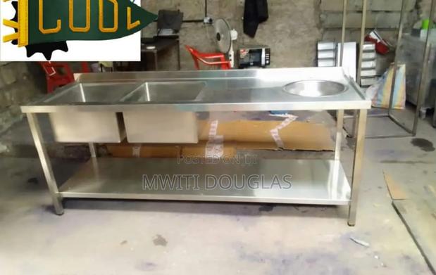 Triple Sink Working Table - main view