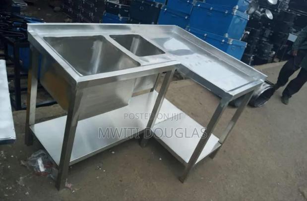 Double Sink Working Table