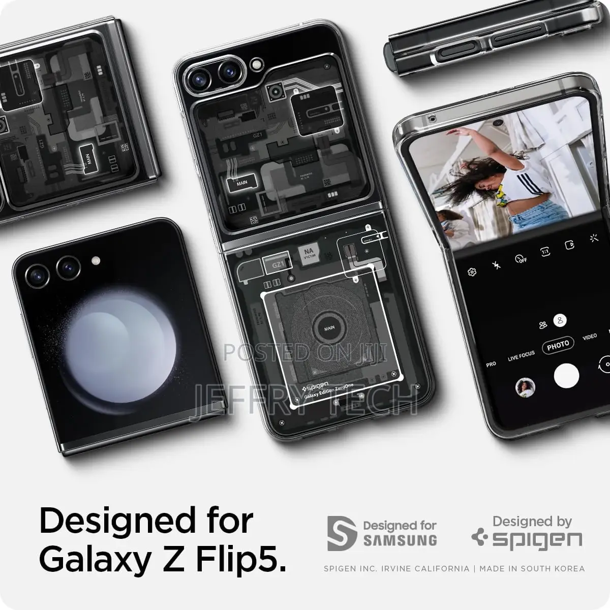 Spigen Air Skin Designed for Galaxy Z Flip 5 Case Zero One