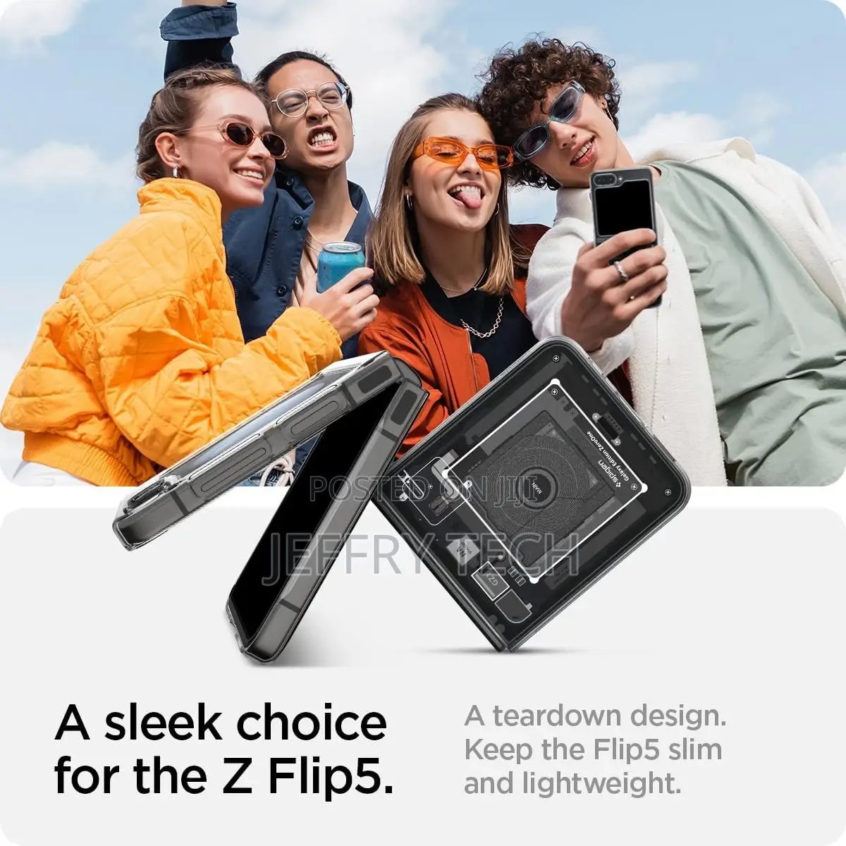 Spigen Air Skin Designed for Galaxy Z Flip 5 Case Zero One