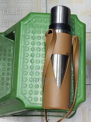 Camping Thermocup With Leather Bag - 1.2L