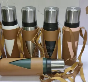 Camping Thermocup With Leather Bag - 1.2L