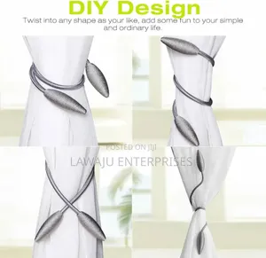 2 Pc Silver Curtain Tieback