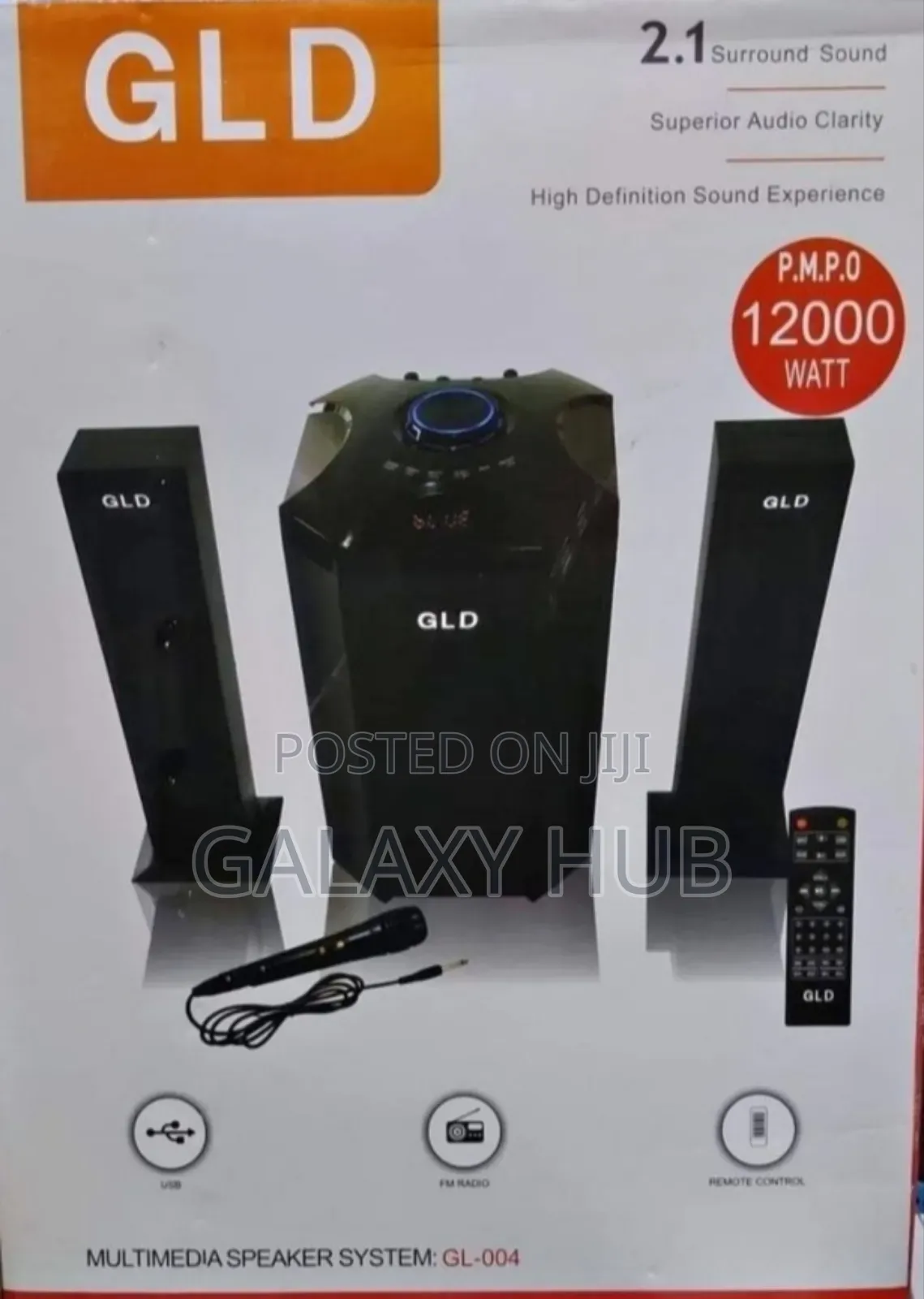 GLD 2.1chwoofer 004 -Blackremote Bluetooth 12000 W