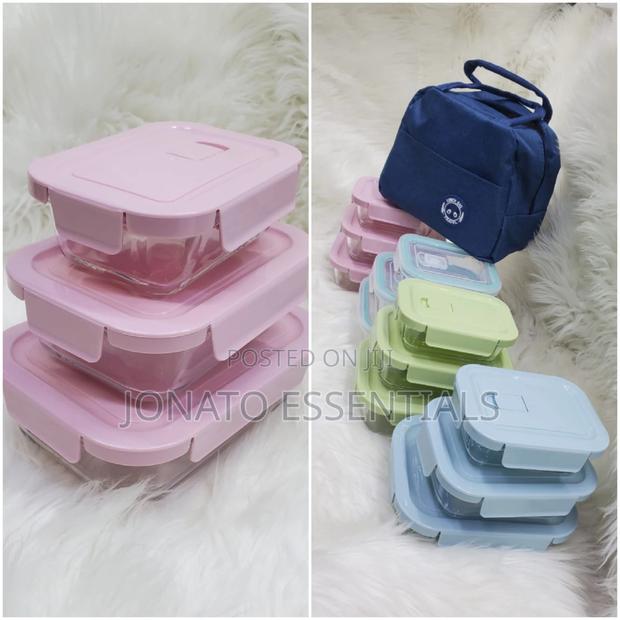 Glass Snack or Lunch Box With Lunch Bag