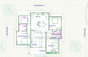 Bungalow,Floor Plan, 3d Rendering and Architectural Design.