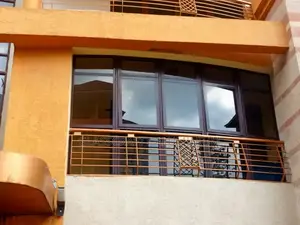Brown Aluminum Balcony Glazing