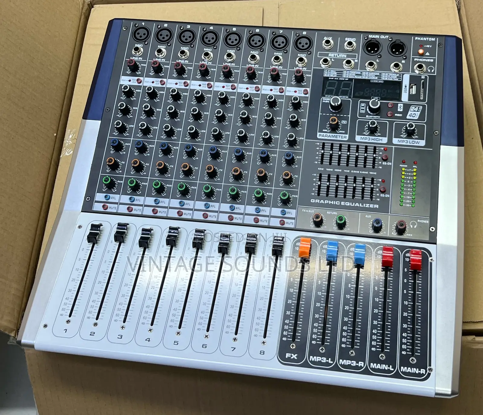 YAMAHA KV80 Pro Mixer 8 Inputs With BT USB