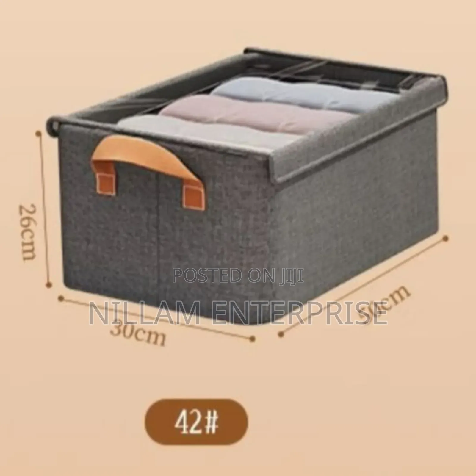 Hard Fabric Collapsible Closet Organizer With A Cover