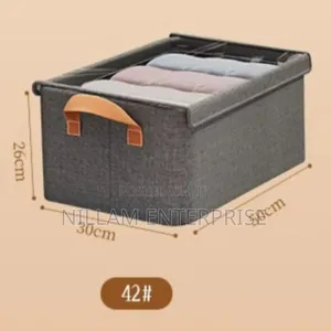 Hard Fabric Collapsible Closet Organizer With A Cover
