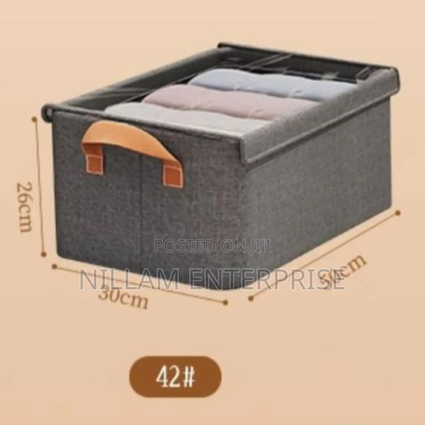 Hard Fabric Collapsible Closet Organizer With A Cover