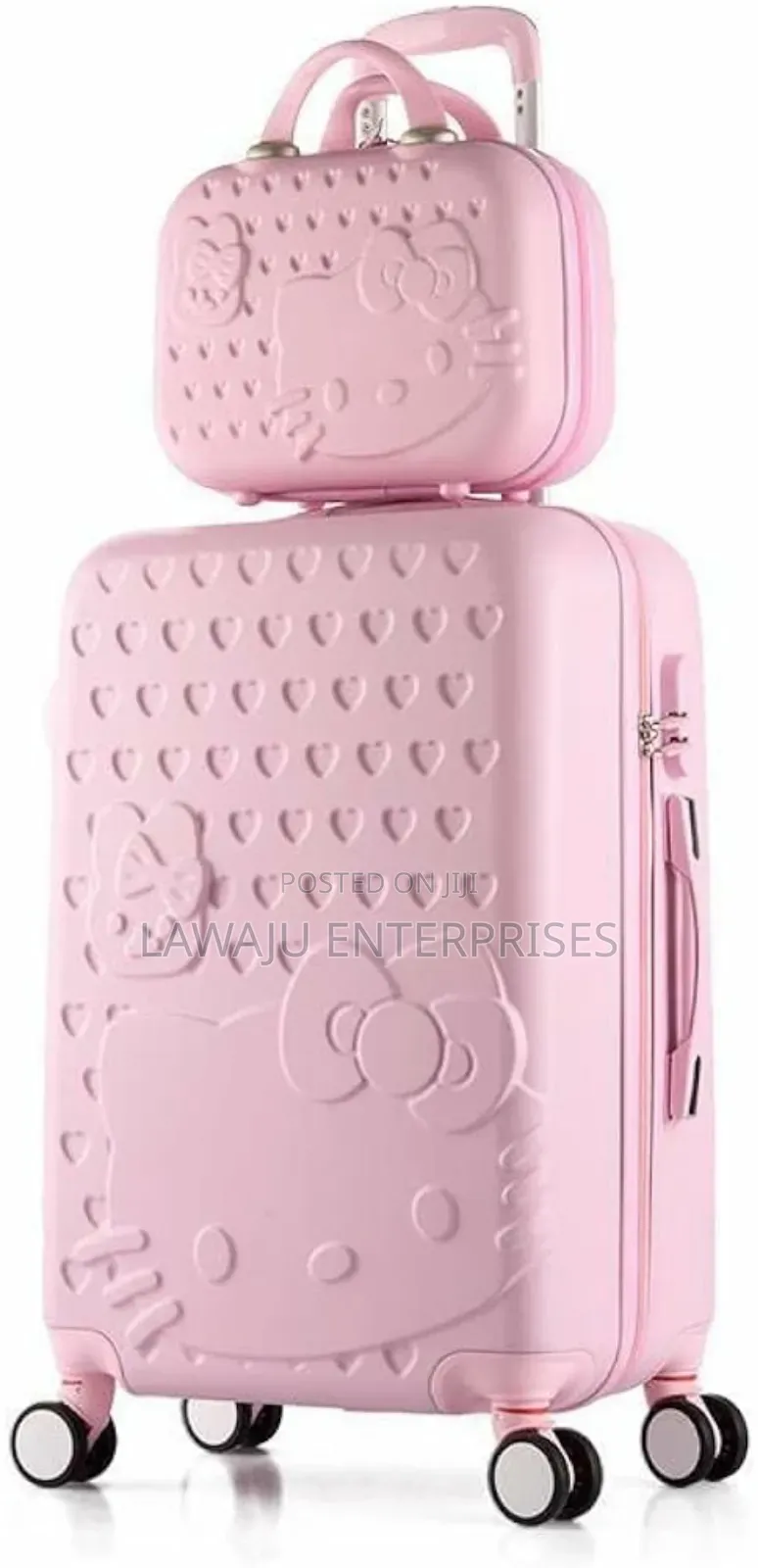 2 in 1 Pink Travel Suitcase