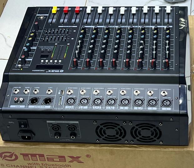 Max PMX 808DU Professional Bluetooth Powered Mixer 8input - main view