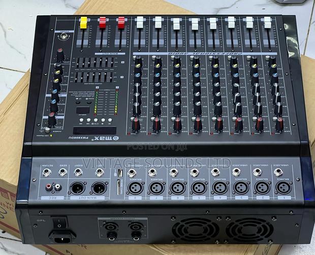 Max PMX 808DU Professional Bluetooth Powered Mixer 8input - thumbnail 3
