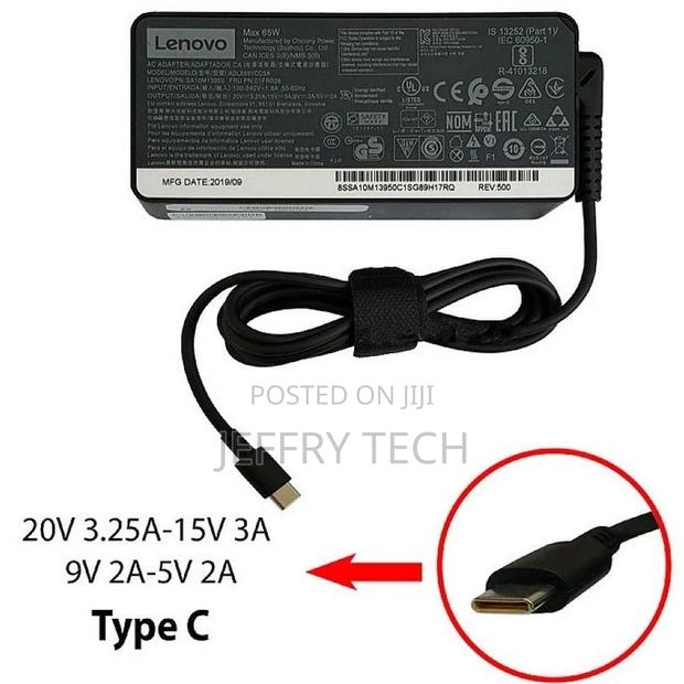 Lenovo Laptop Adapter Lenovo 20V 3.25A Type C