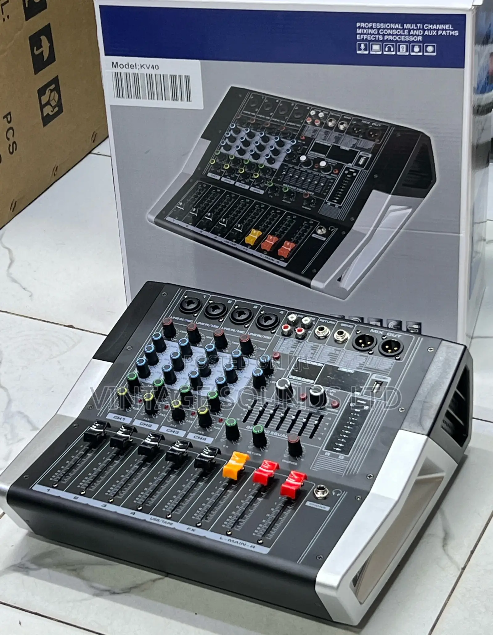 Yamaha Kv40 -4channel Powered Mixer W/ Usb Bt