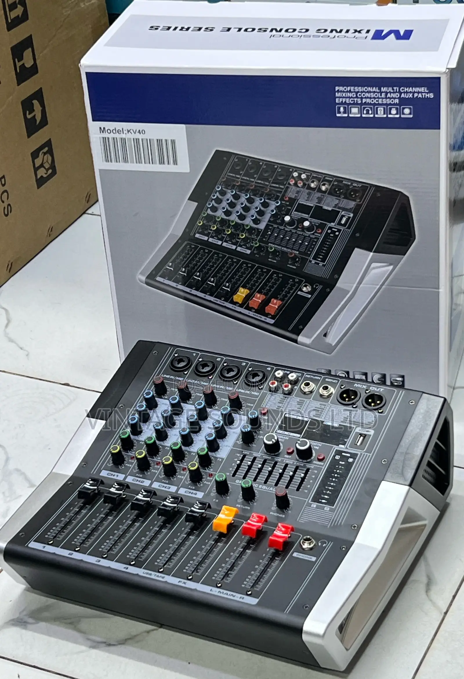 Yamaha Kv40-4channel Powered Mixer W/ Bluetooth Usb Line