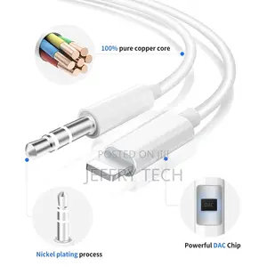 Aux Cord for iPhone, 3.5mm Aux Cable for Car Compatible With