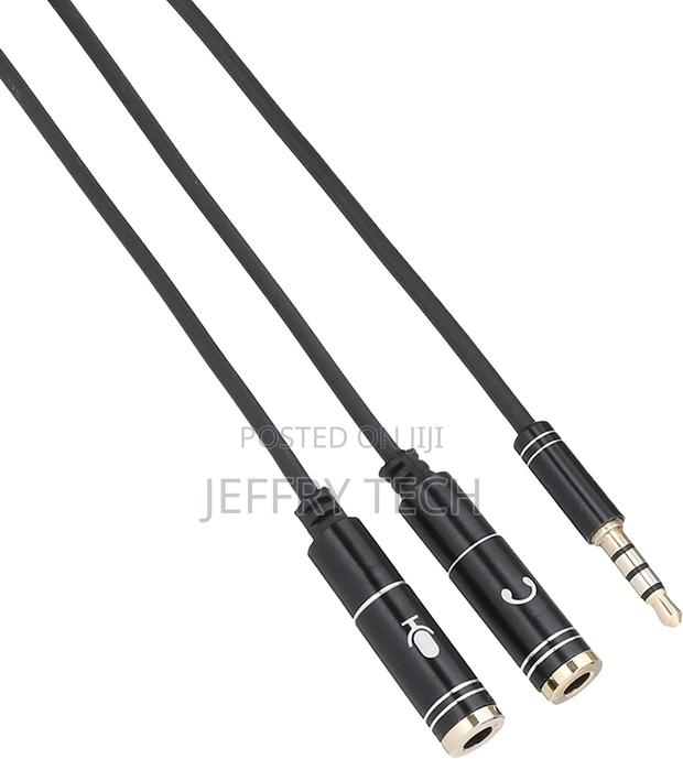 Keendex 1956 Audio Splitter Cable - Silver and Black - thumbnail 2