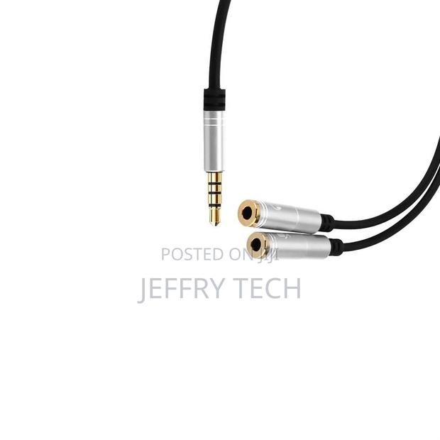 Keendex 1956 Audio Splitter Cable - Silver and Black - thumbnail 3