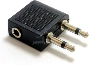 Audio Adapter 3.5mm Airplane Headphone Gold-Plated Stereo AU