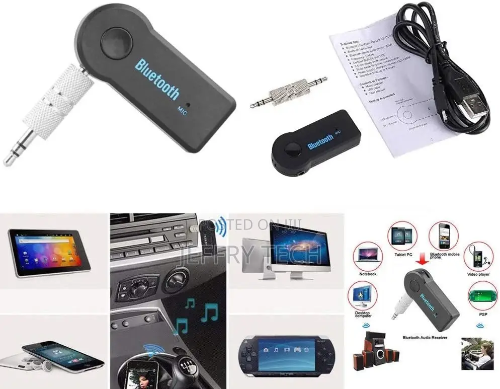 Jahyshow Bluetooth Receiver 3.5mm Sound Streaming Car A2DP W