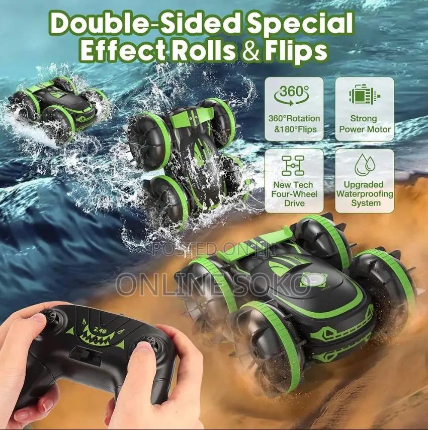 Amphibious Off Road Remote Control 4wd Stunt Toy Car