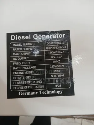 15 Kva 3 Phase Pulsar Diesel Generator