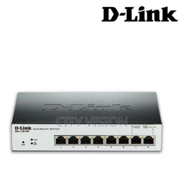 D-Link 8-Port Gigabit Poe Smart Managed Switch- DGS-1100-08p