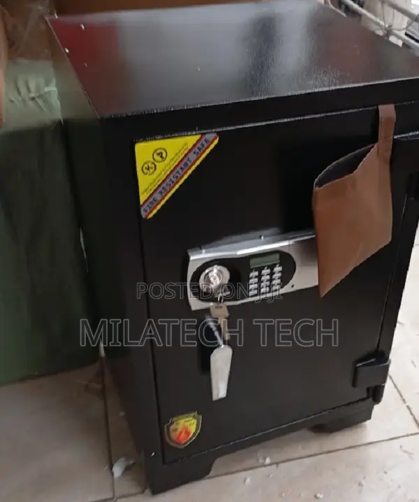 Fireproof Biometric Steel Safe Box 2 Keys