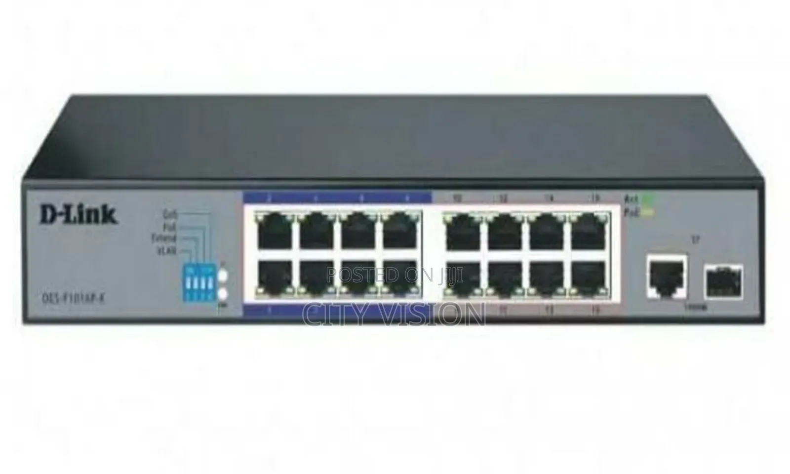 D-Link 16-Port Fast Ethernet Unmanaged Long Range 250m Poe