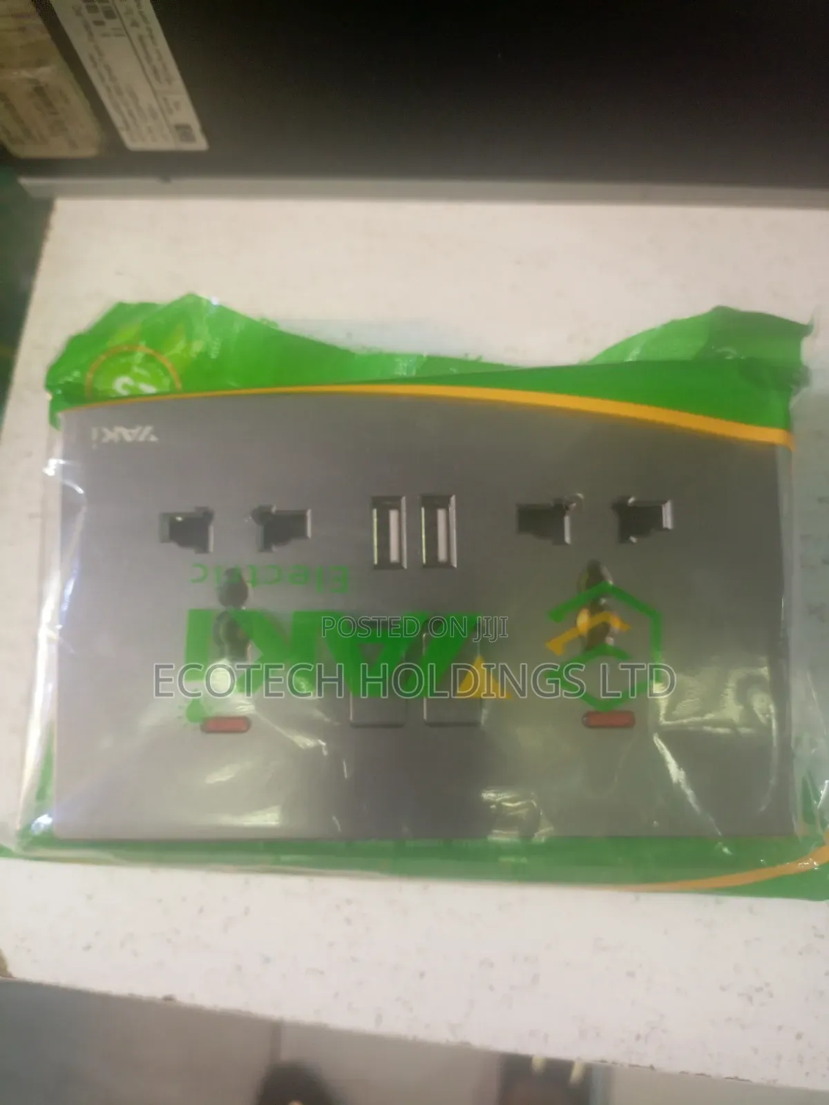 Gray USB Twin Sockets