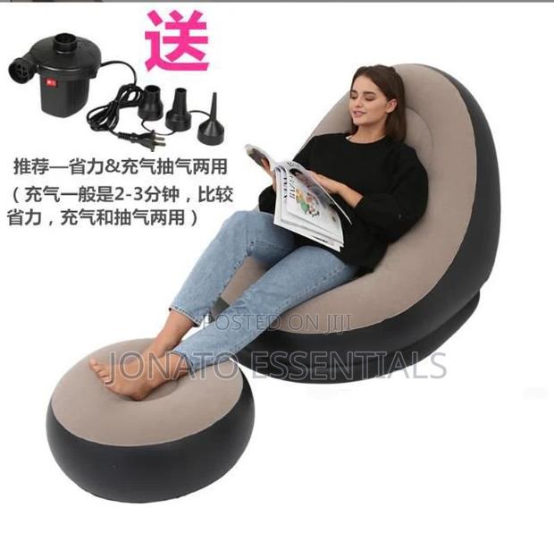 Inflatable Lazy Sofa With Foot Step - thumbnail 4