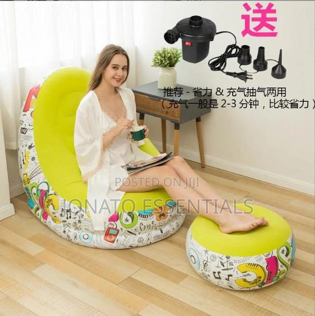 Inflatable Lazy Sofa With Foot Step - thumbnail 3