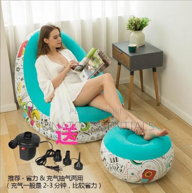 Inflatable Lazy Sofa With Foot Step - thumbnail 2
