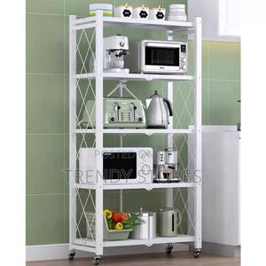 White Stainless Steel Foldable Rack - thumbnail 2