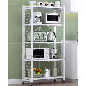 White Stainless Steel Foldable Rack