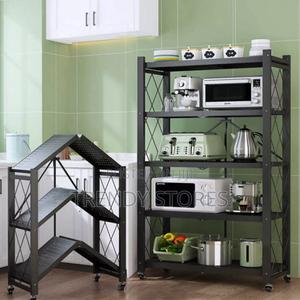 Black Stainless Steel Movable Rack - 5 Tier - thumbnail 2