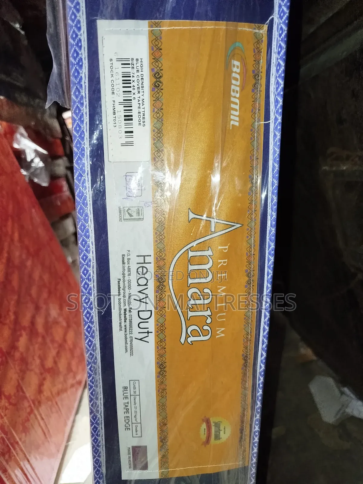 4×6 Blue Piped Amara Mattresses.