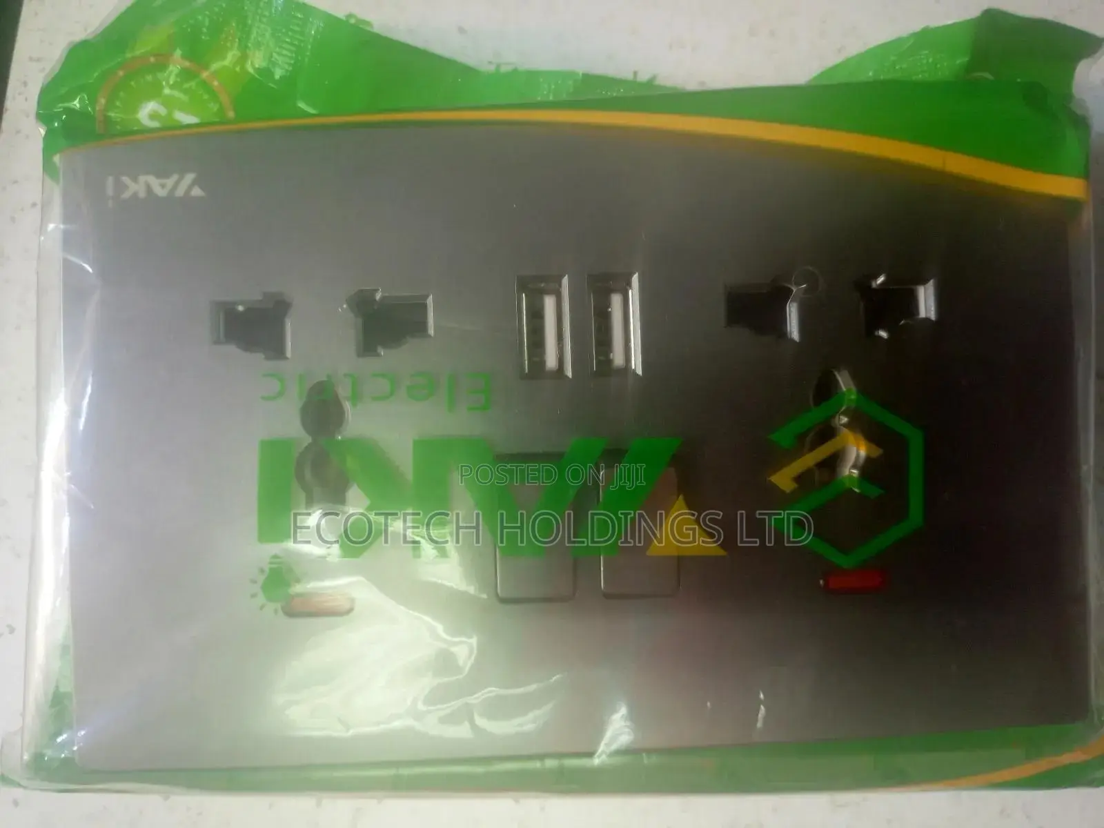 Gray USB Twin Sockets