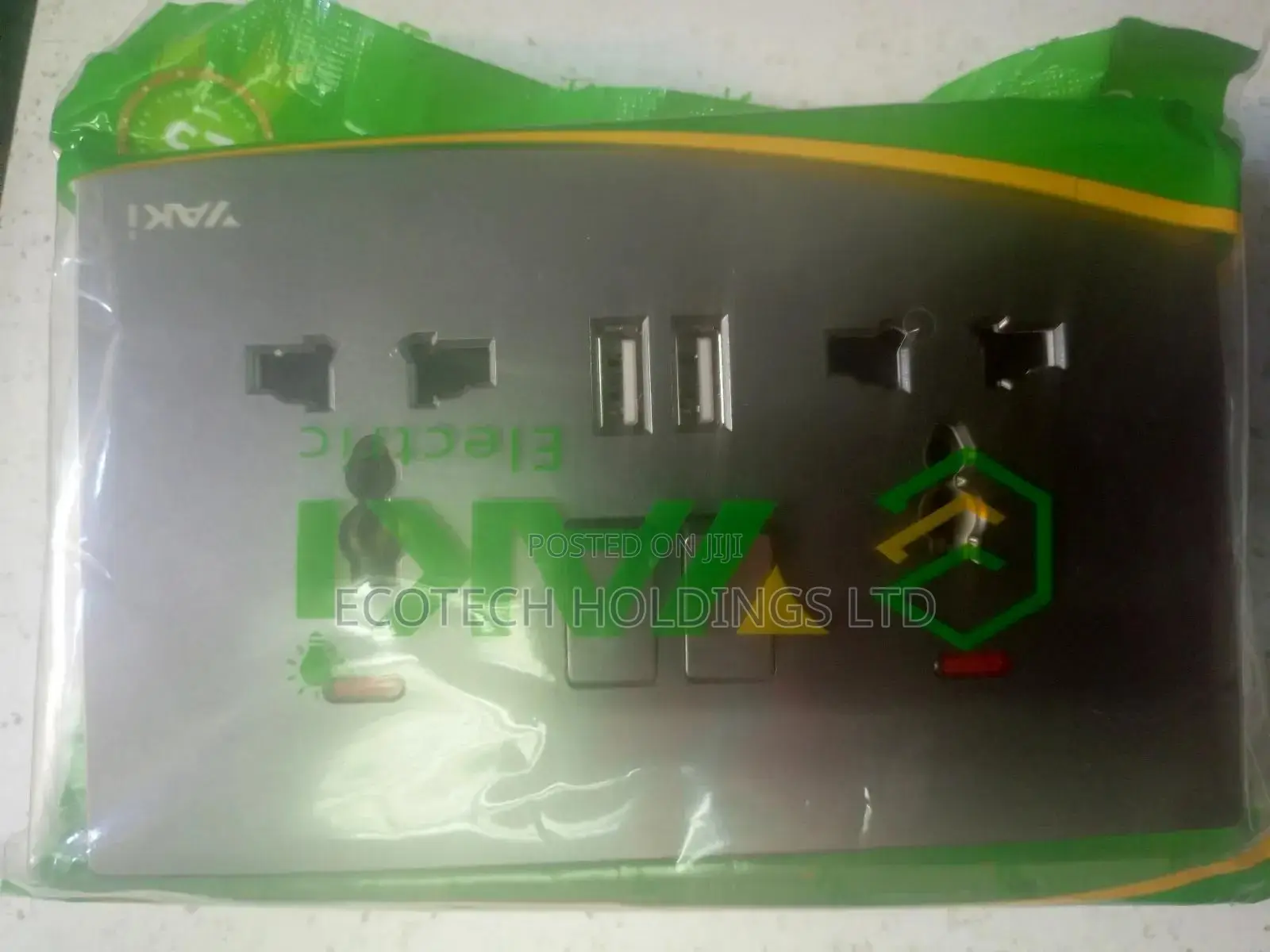Gray USB Twin Sockets