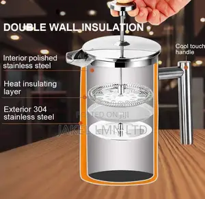 Stainless Steel French Press Coffee Maker 27oz 800ml,