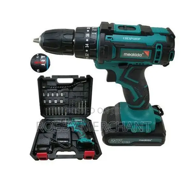 21V Cordless Complete Drill With 2 Rechargable Batteries Too