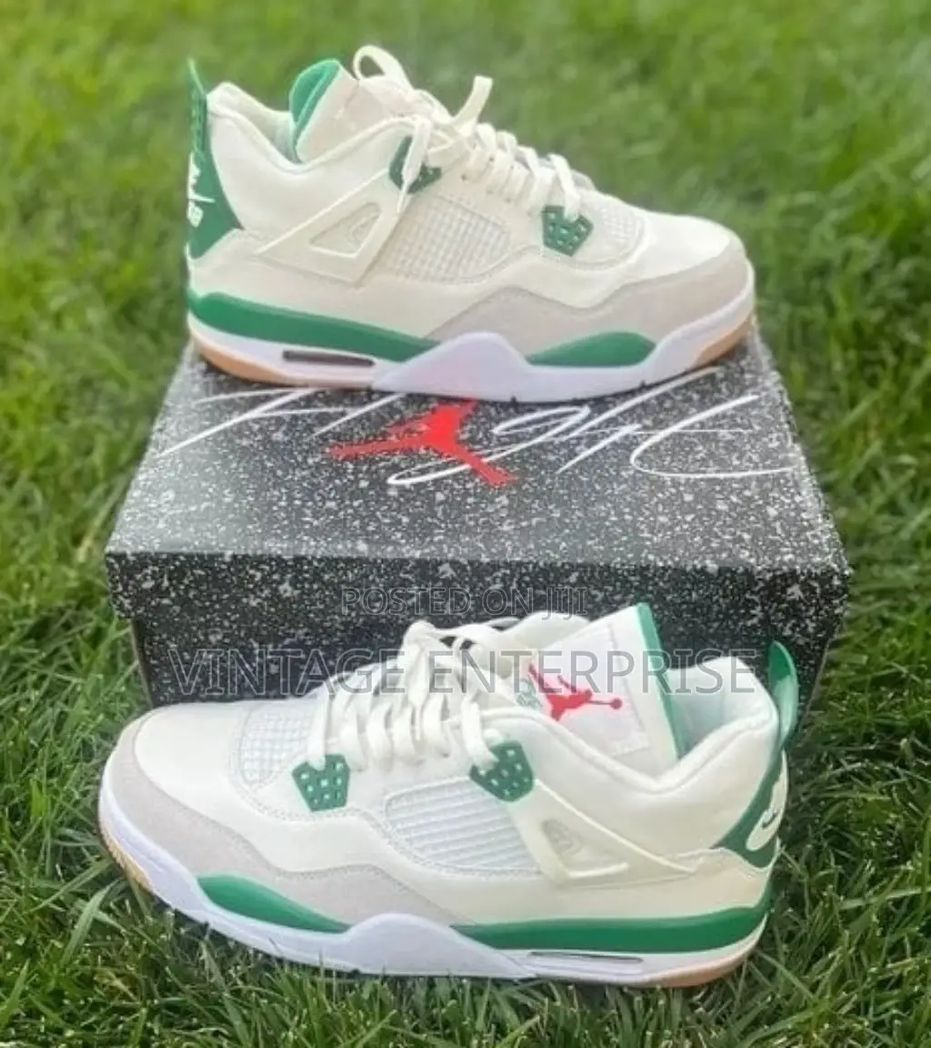 Pine Green Jordan 4 Sneakers 